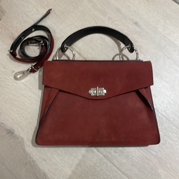 Elegant Proenza Schouler suede burgundy handbag - Picture 7 of 7